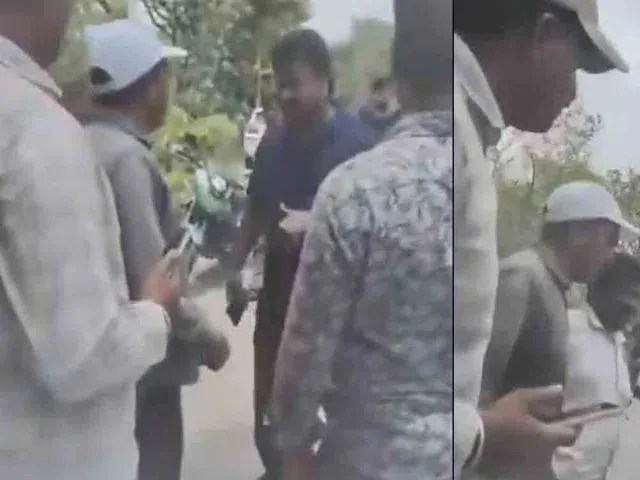 చెట్లకొమ్మల విషయంలో కొట్టుకున్న అధికారులు