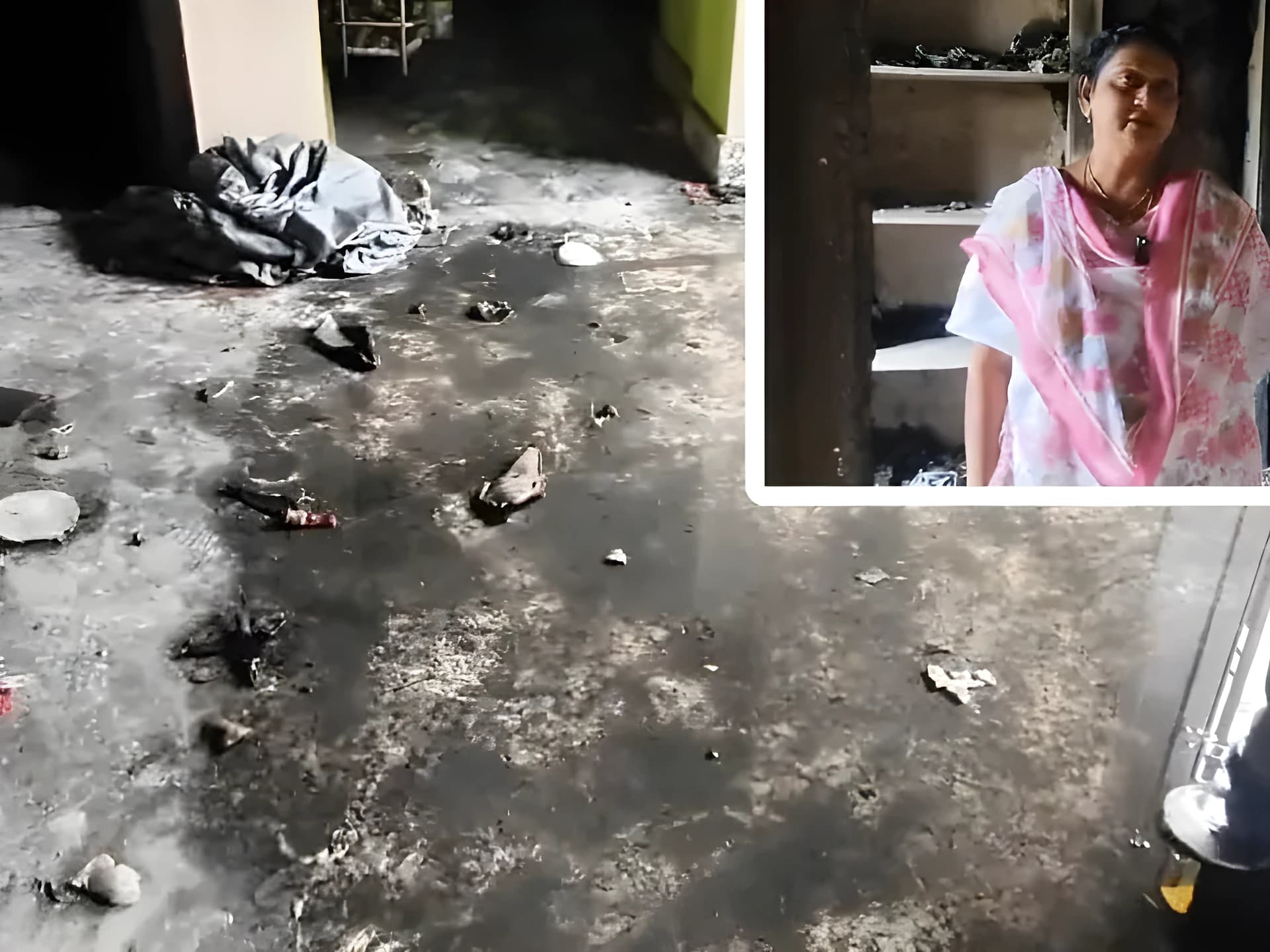 చోరీ చేసి ఇంటికి నిప్పంటించారు