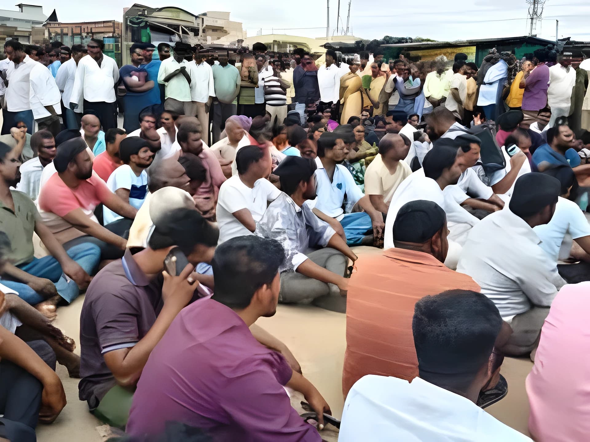 రాస్తారోకోతో ట్రాఫిక్‌జామ్.. షాబాద్‌లో హైటెన్షన్