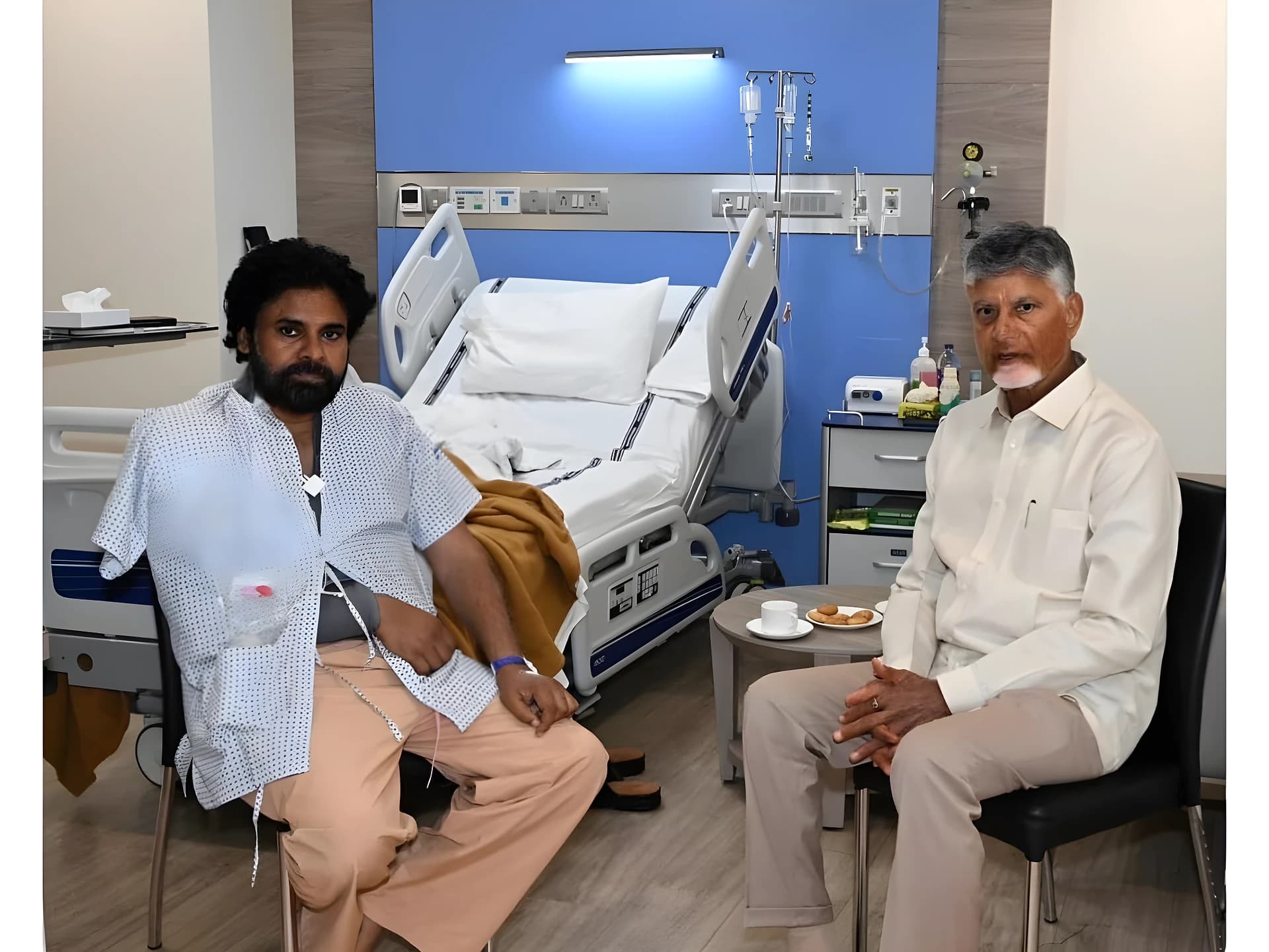 డిప్యూటీ సీఎం పవన్ కల్యాణ్ కు  చంద్రబాబు పరామర్శ !