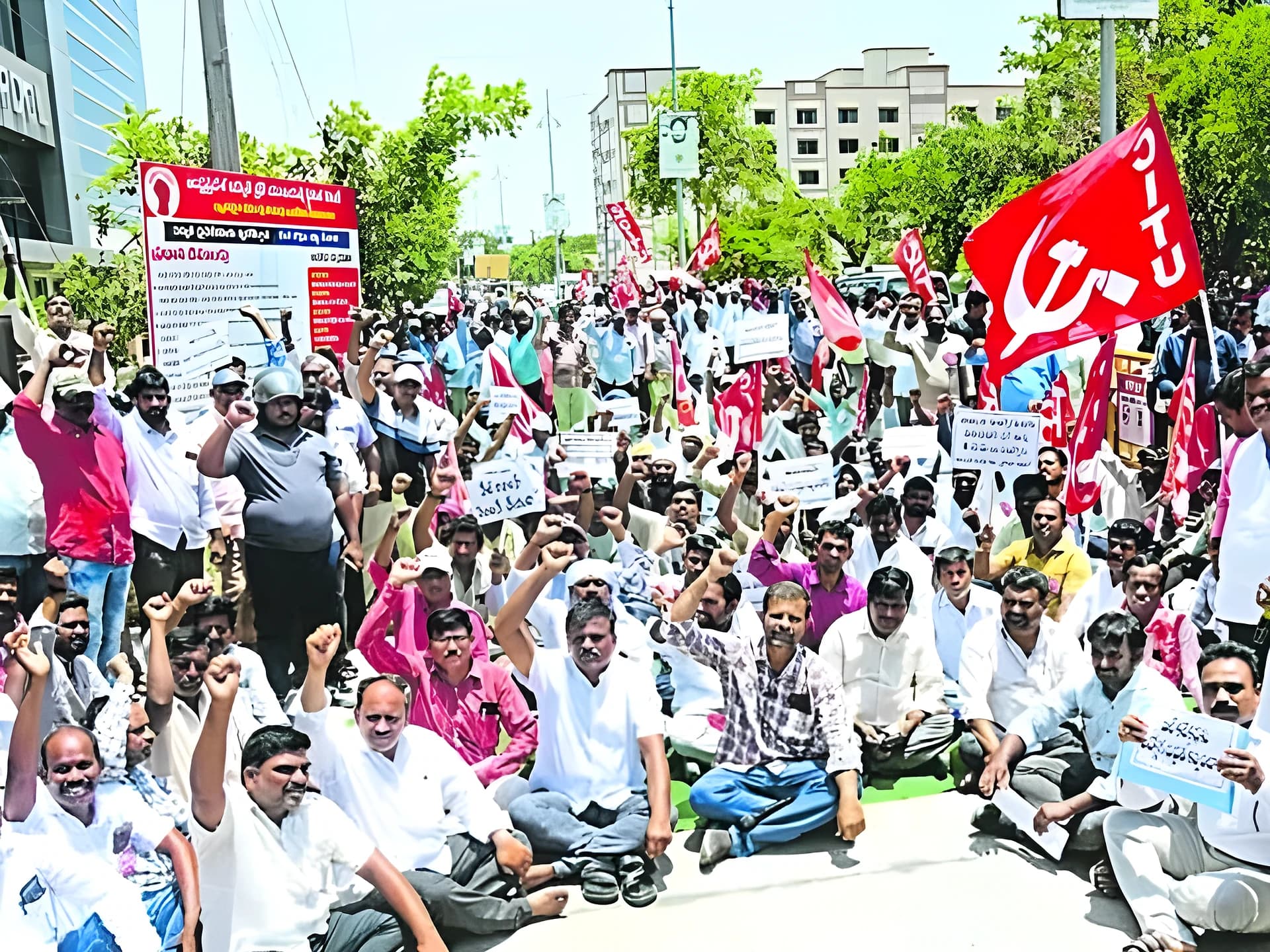 విద్యుత్ ఉద్యోగుల మహా ధర్నా