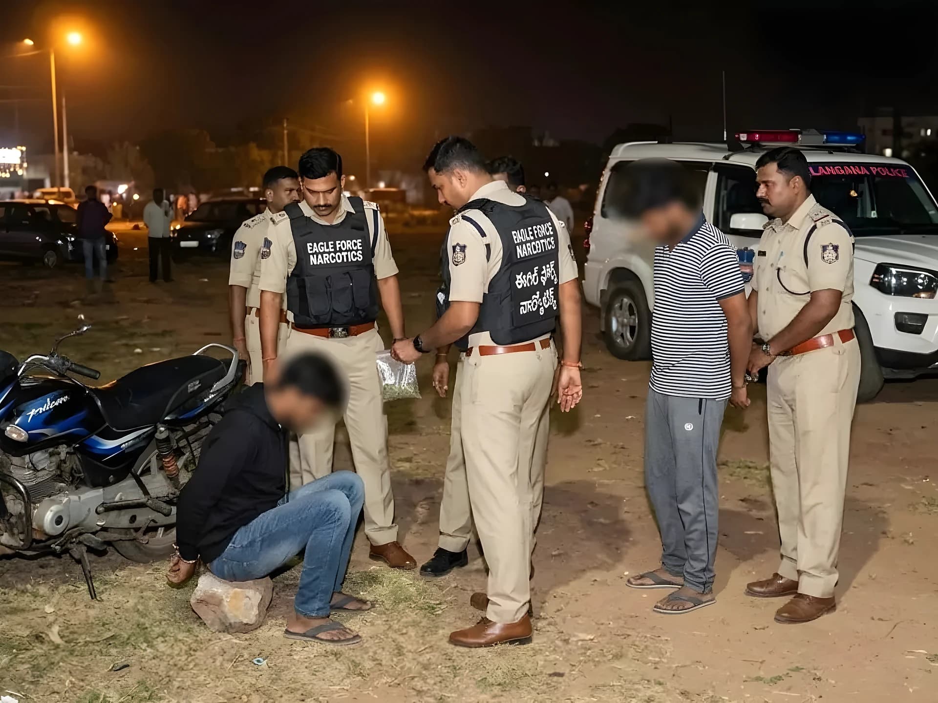 గంజాయి తాగిన యువకులకు పోలీసులు షాక్