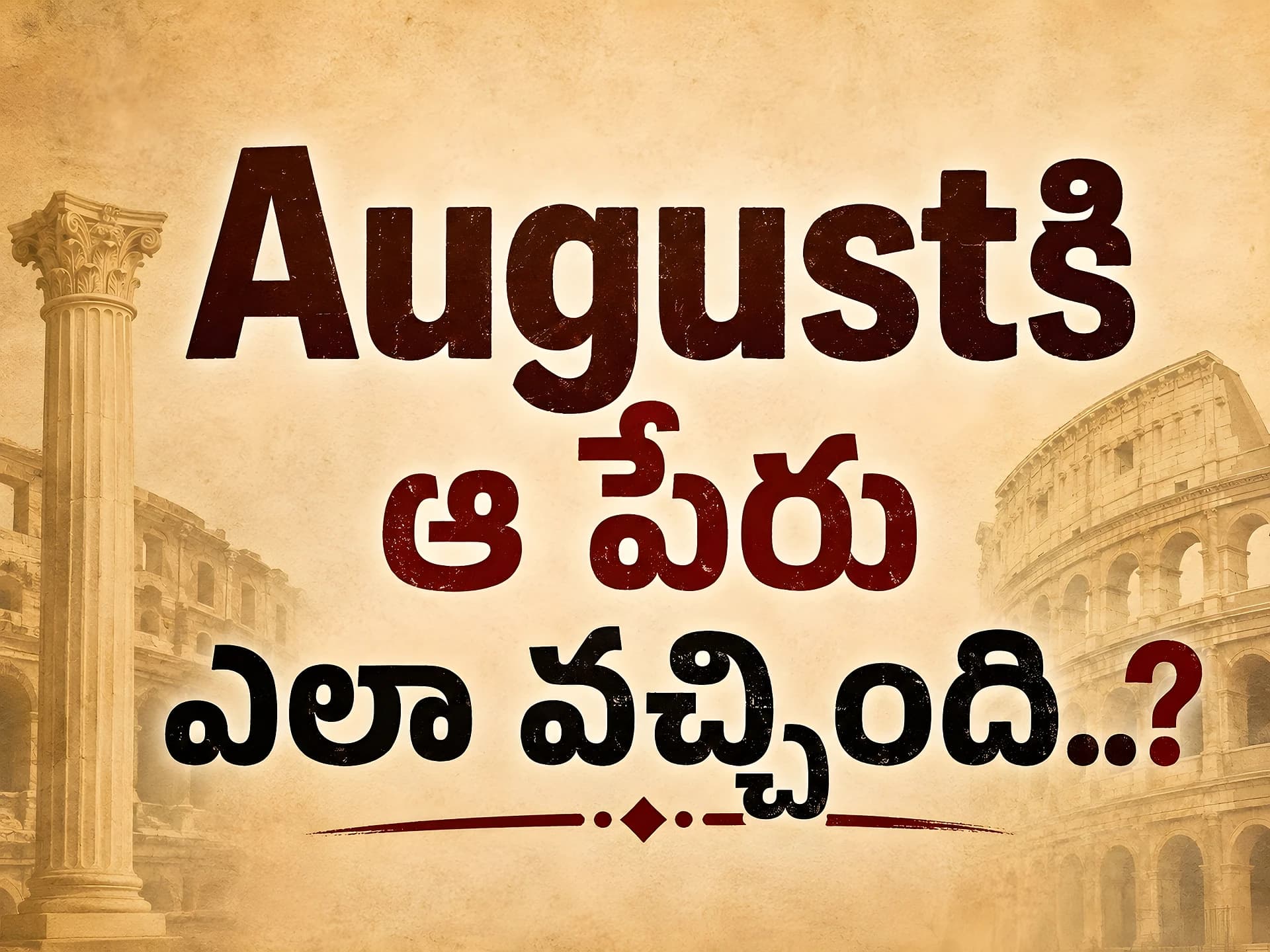Augustకి ఆ పేరు ఎలా వచ్చింది..?