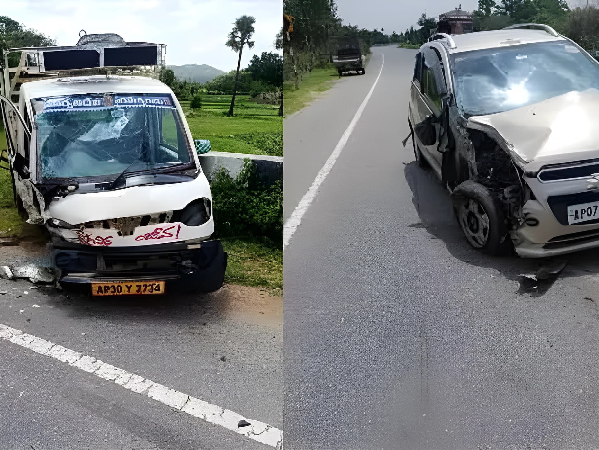 నేషనల్ హైవేపై యాక్సిడెంట్