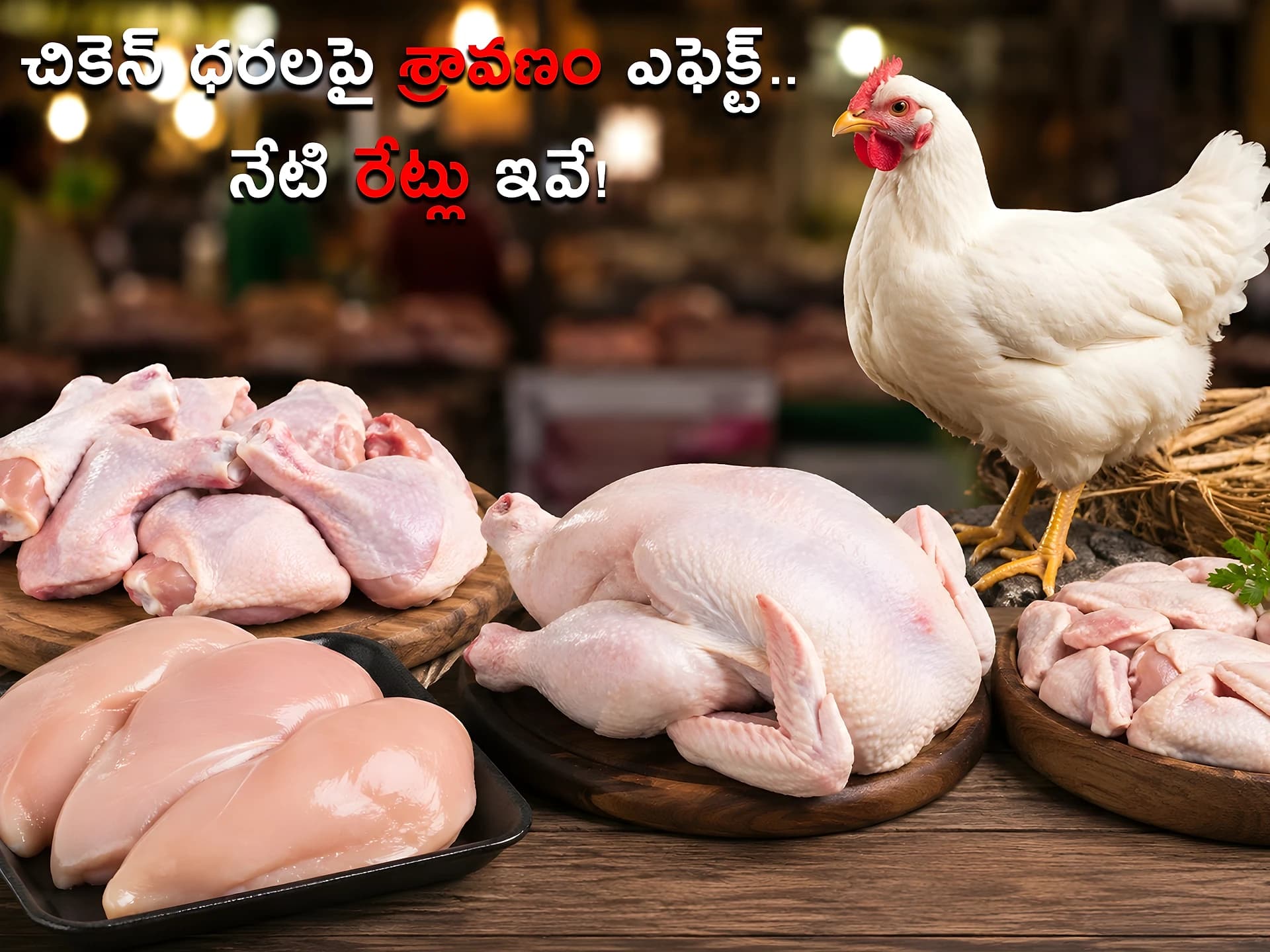 చికెన్‌ ధరలపై శ్రావణం ఎఫెక్ట్‌.. నేటి రేట్లు ఇవే!