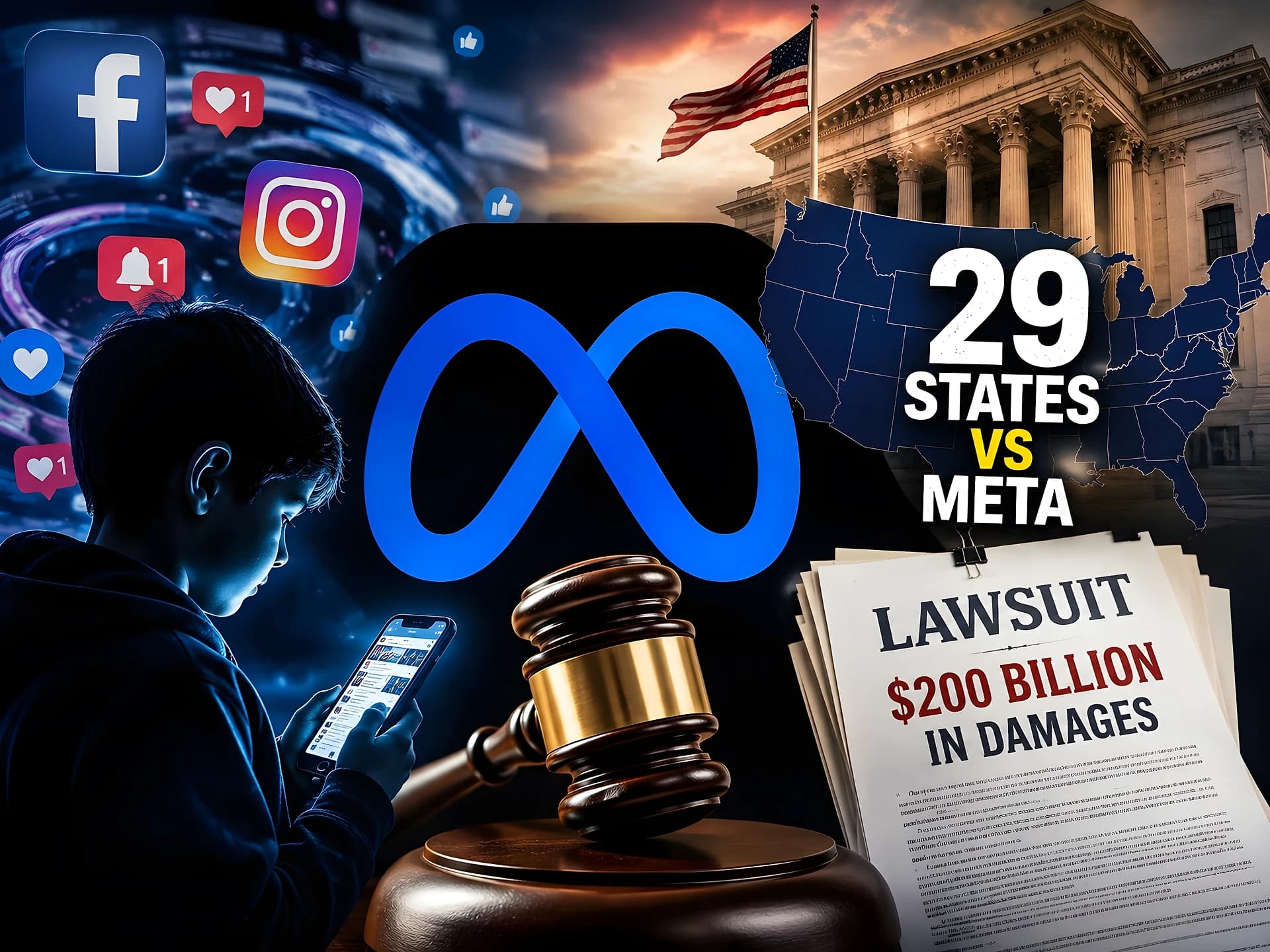 Metaపై 29 రాష్ట్రాలు ఎందుకు కేసు పెట్టాయి? 📱