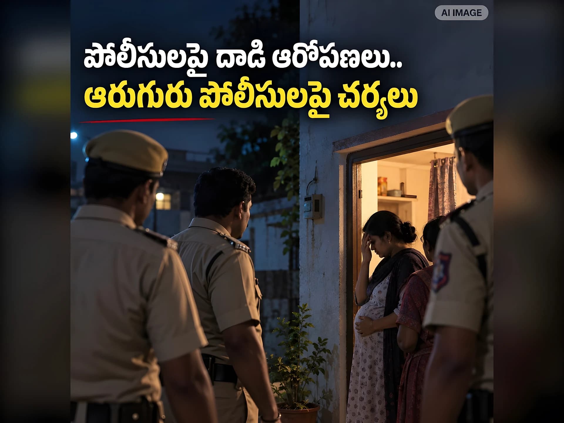 గర్భిణి మృతి..ఆరుగురి పోలీసుల సస్పెండ్