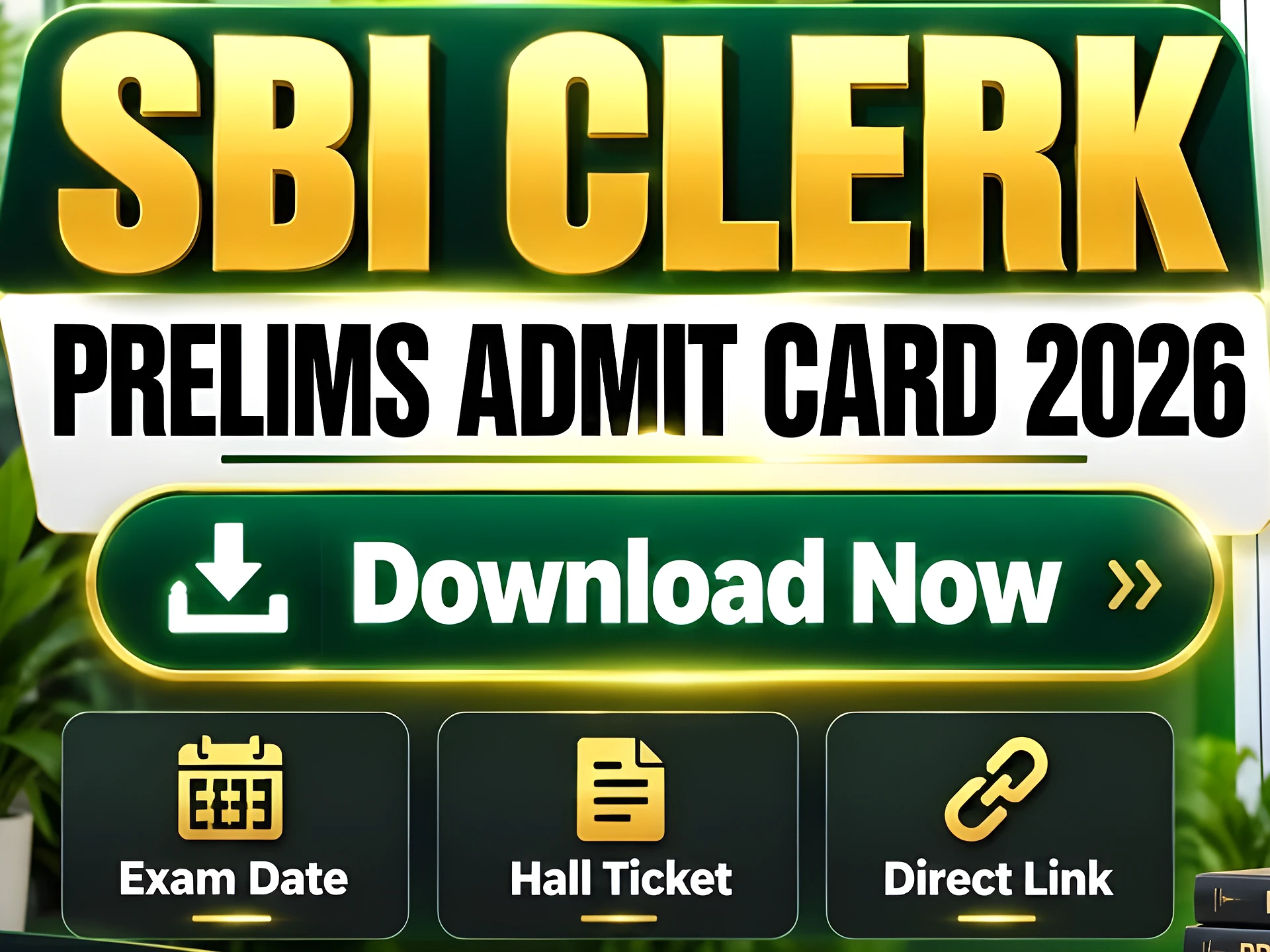 SBI క్లర్క్ క్యాండిడేట్స్‌కు అడ్మిట్ కార్డ్ రిలీజ్