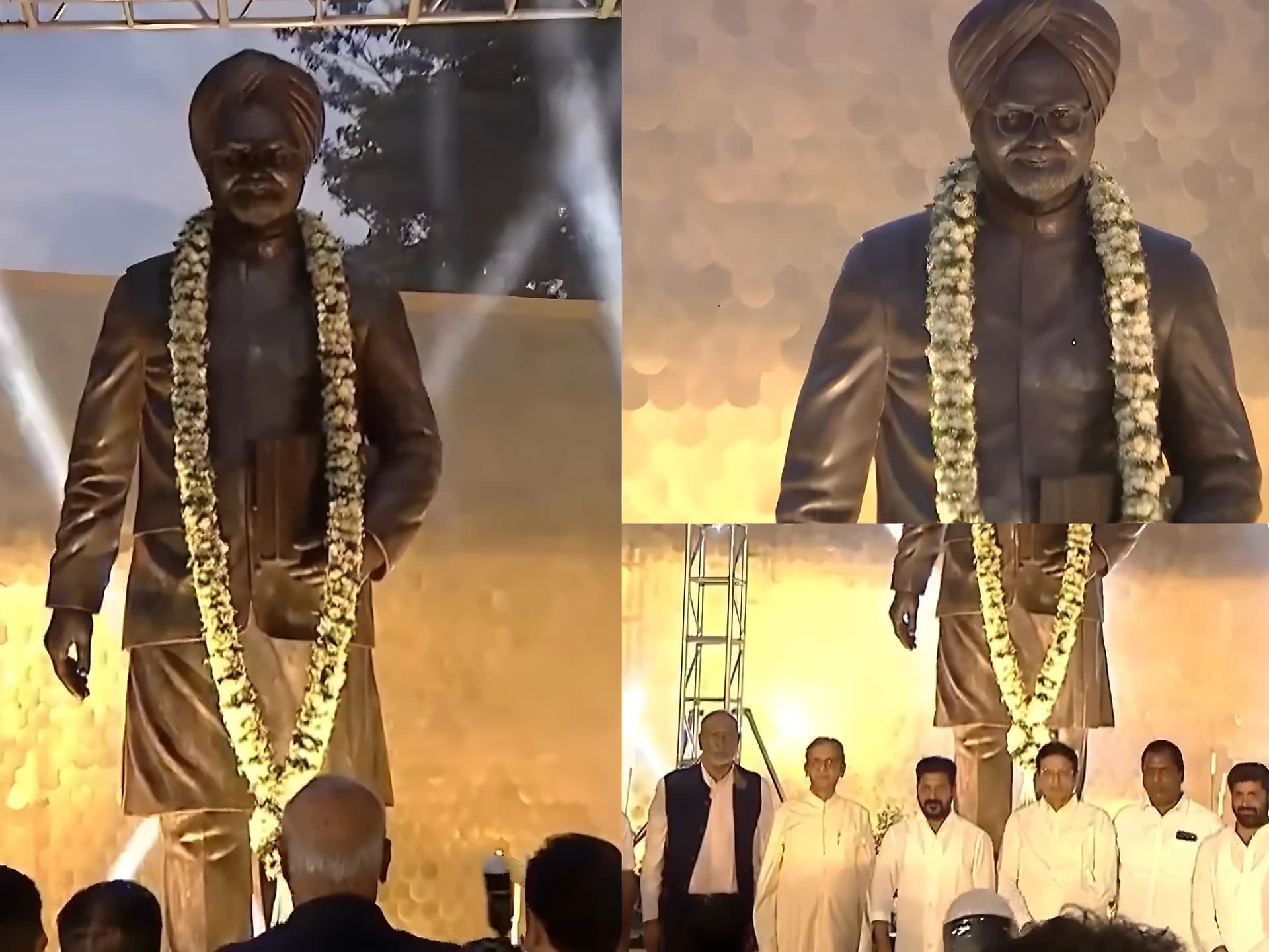 మన్మోహన్ సింగ్ విగ్రహం ఆవిష్కరించిన CM రేవంత్‌రెడ్డి