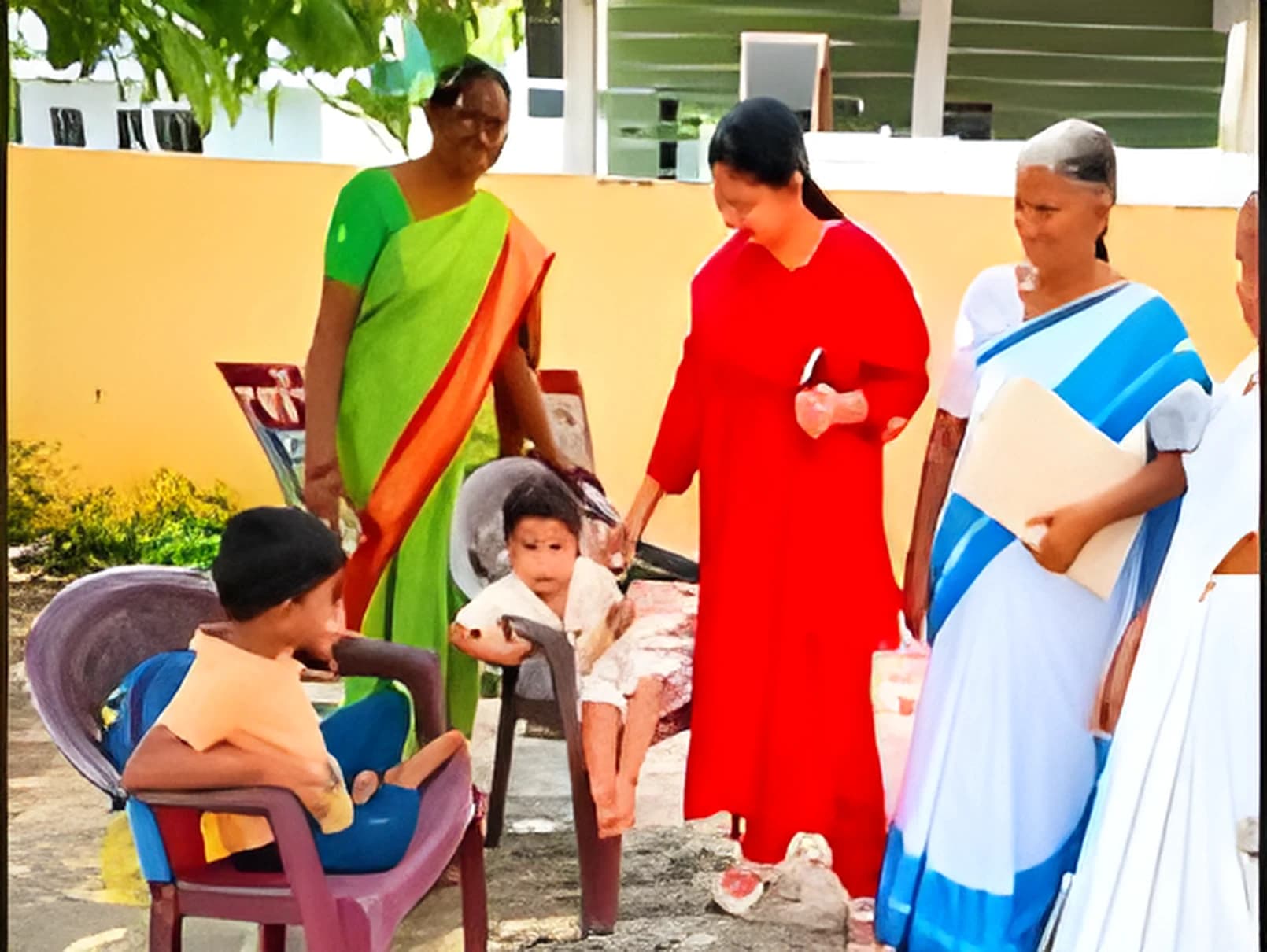 అంగన్వాడీ కేంద్రంలో మున్సిపల్ ఛైర్పర్సన్ తనిఖీలు