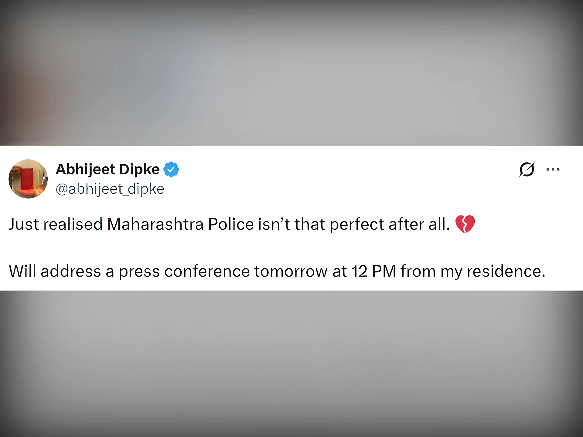 ముంబై పోలీసులపై మాట మార్చిన అభిజీత్ దీప్కే