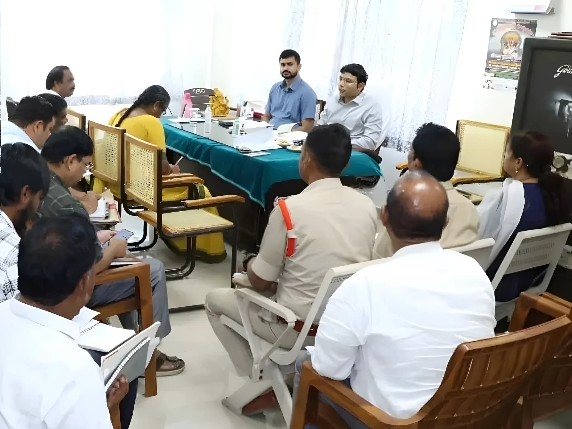 బాసరలో పుష్కరాల పనులపై కలెక్టర్ సమీక్ష