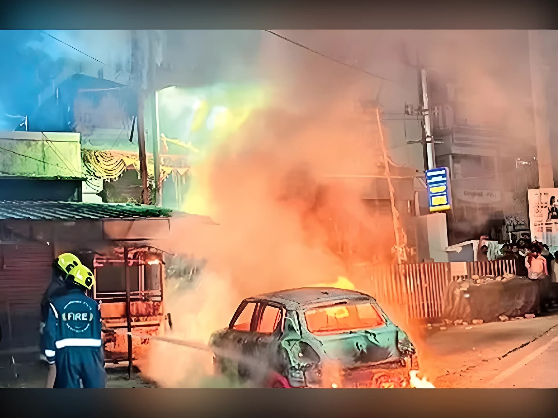 బిర్యానీ కోసం వెళ్లి గొడవ.. మంటల్లో కాలిపోయిన కారు