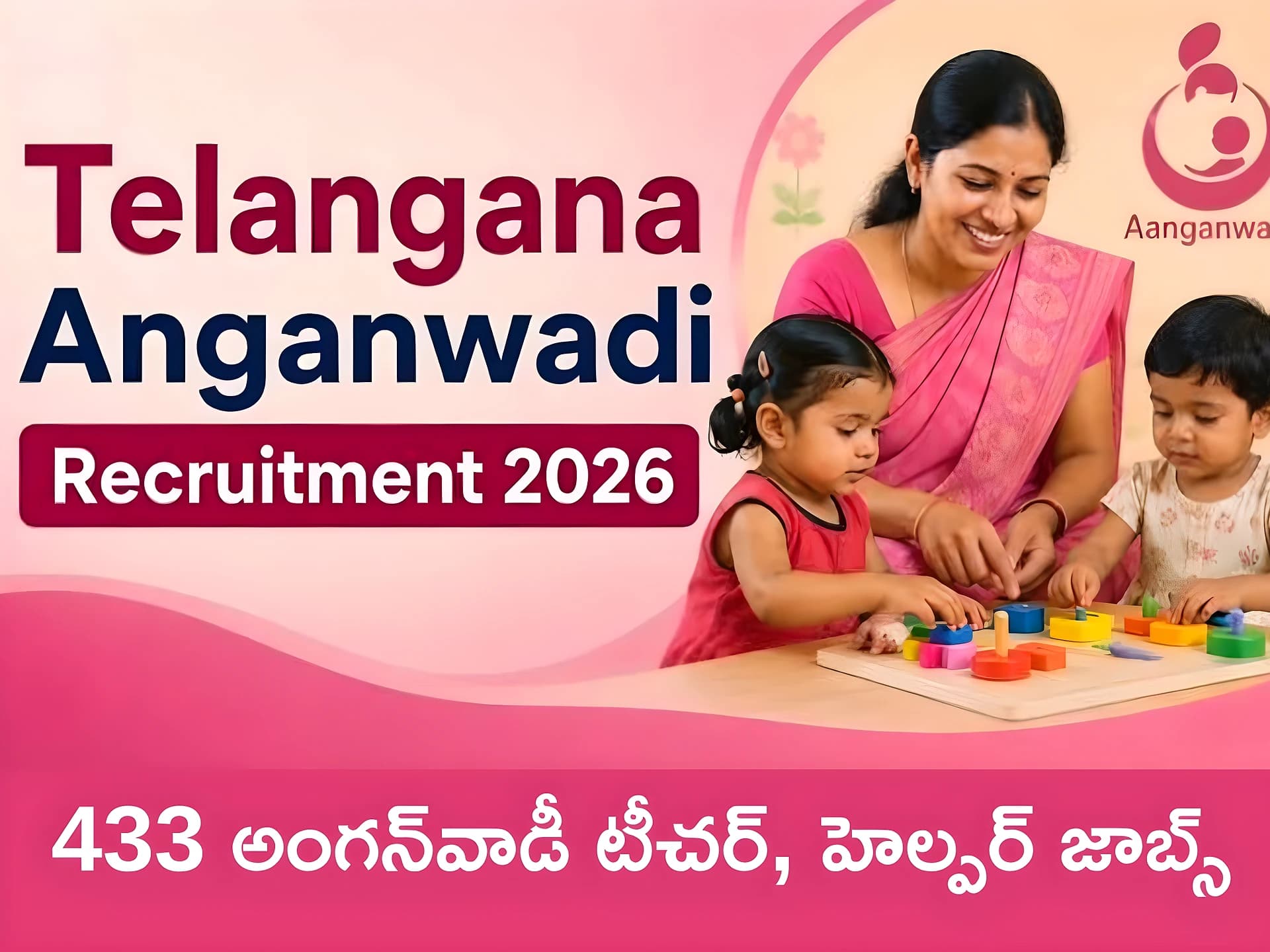 433 అంగన్‌వాడీ టీచర్, హెల్పర్ జాబ్స్.. Apply Now