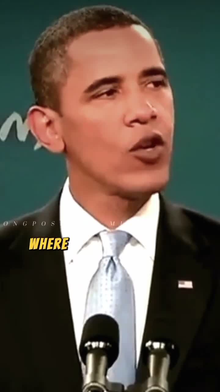 Barack Obama's motivational speech.