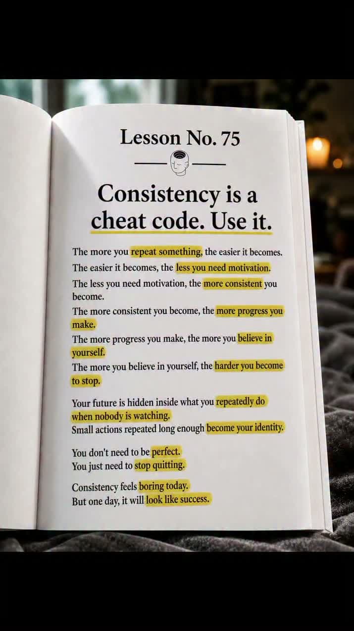 Consistency is a cheat code.