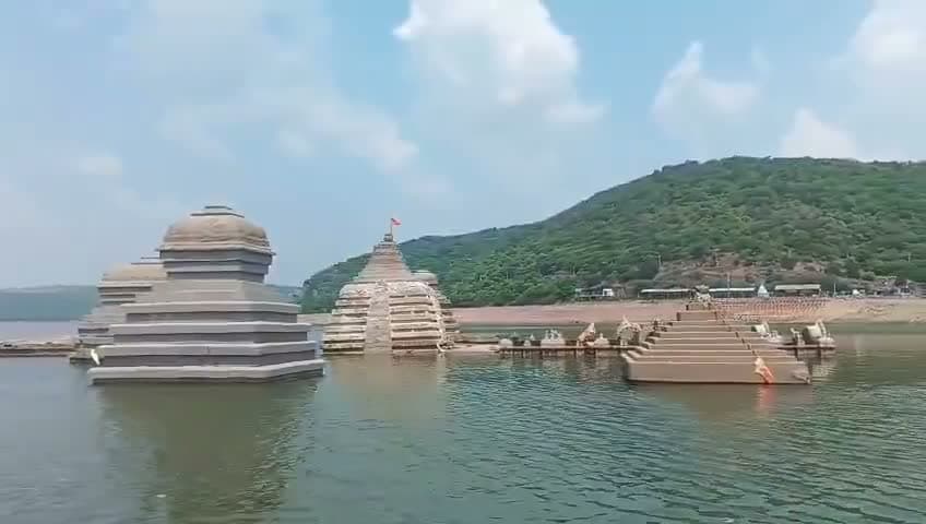 కృష్ణా నదిలో దాగిన చరిత్ర..వీడియో వైరల్