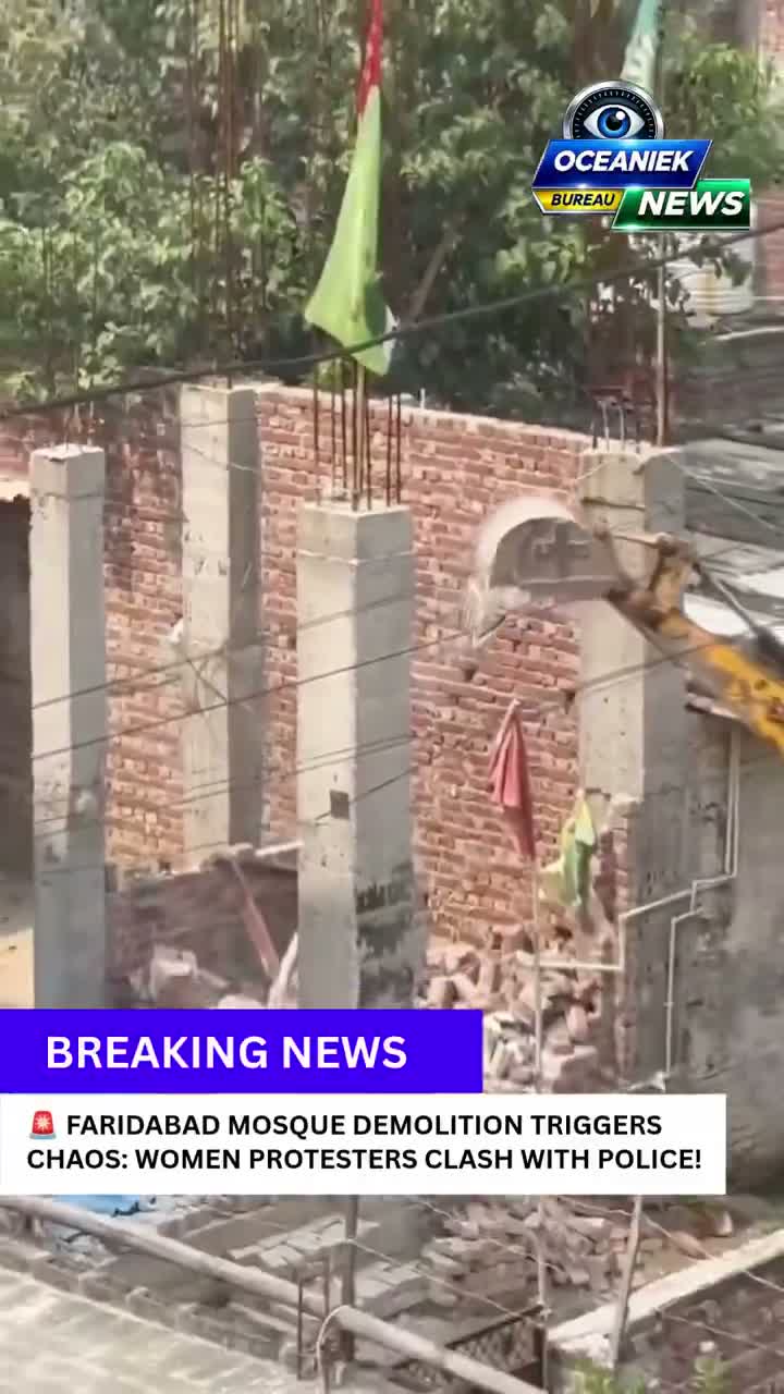 మసీదు కూల్చివేత..మహిళలు, పోలీసుల మధ్య ఘర్షణ