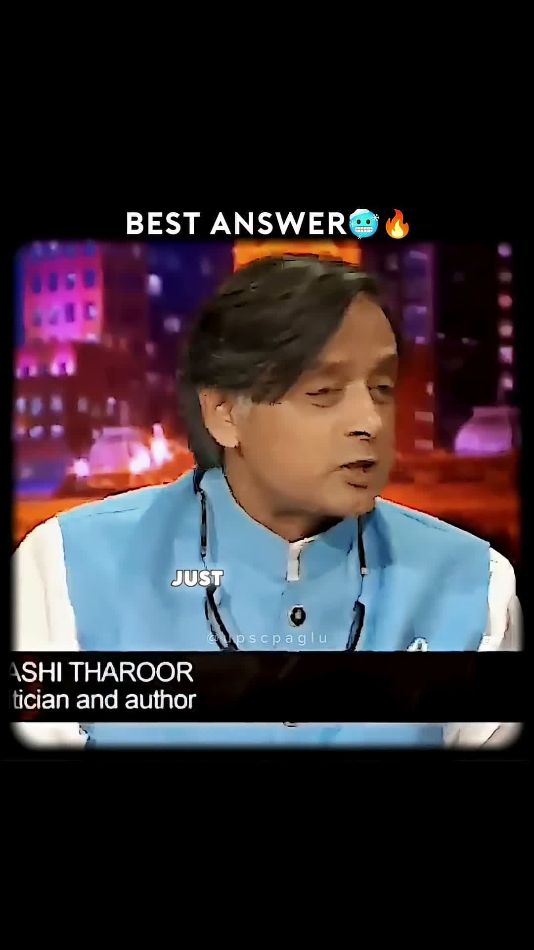 Shashi Tharoor spitting facts