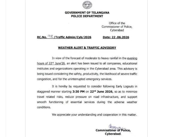 హైదరాబాద్ లో ఈరోజు IT ఎంప్లాయ్స్ ఎర్లీ లాగౌట్స్!