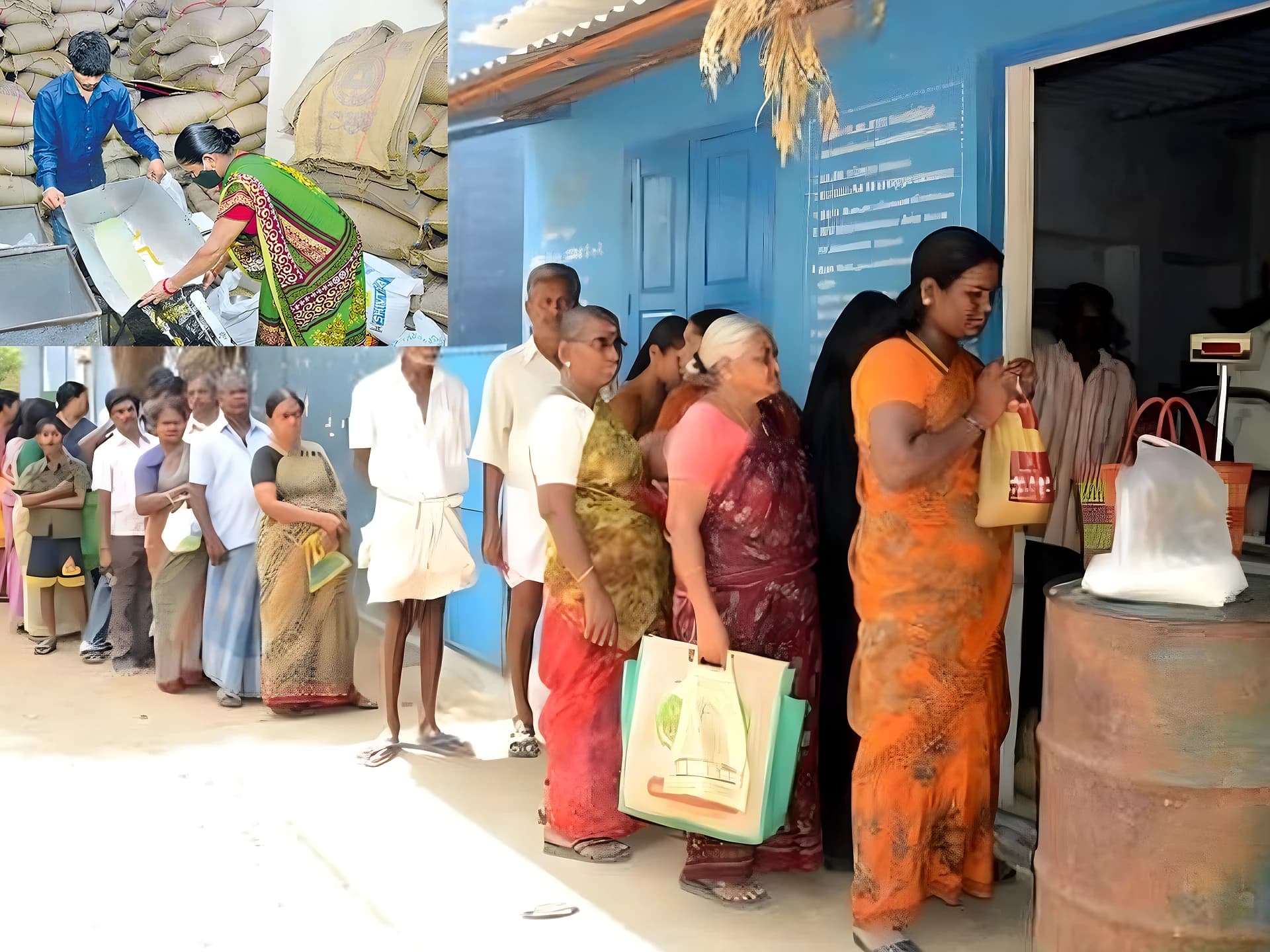 మూడు నెలల రేషన్ బియ్యం ఒకేసారి పంపిణీ