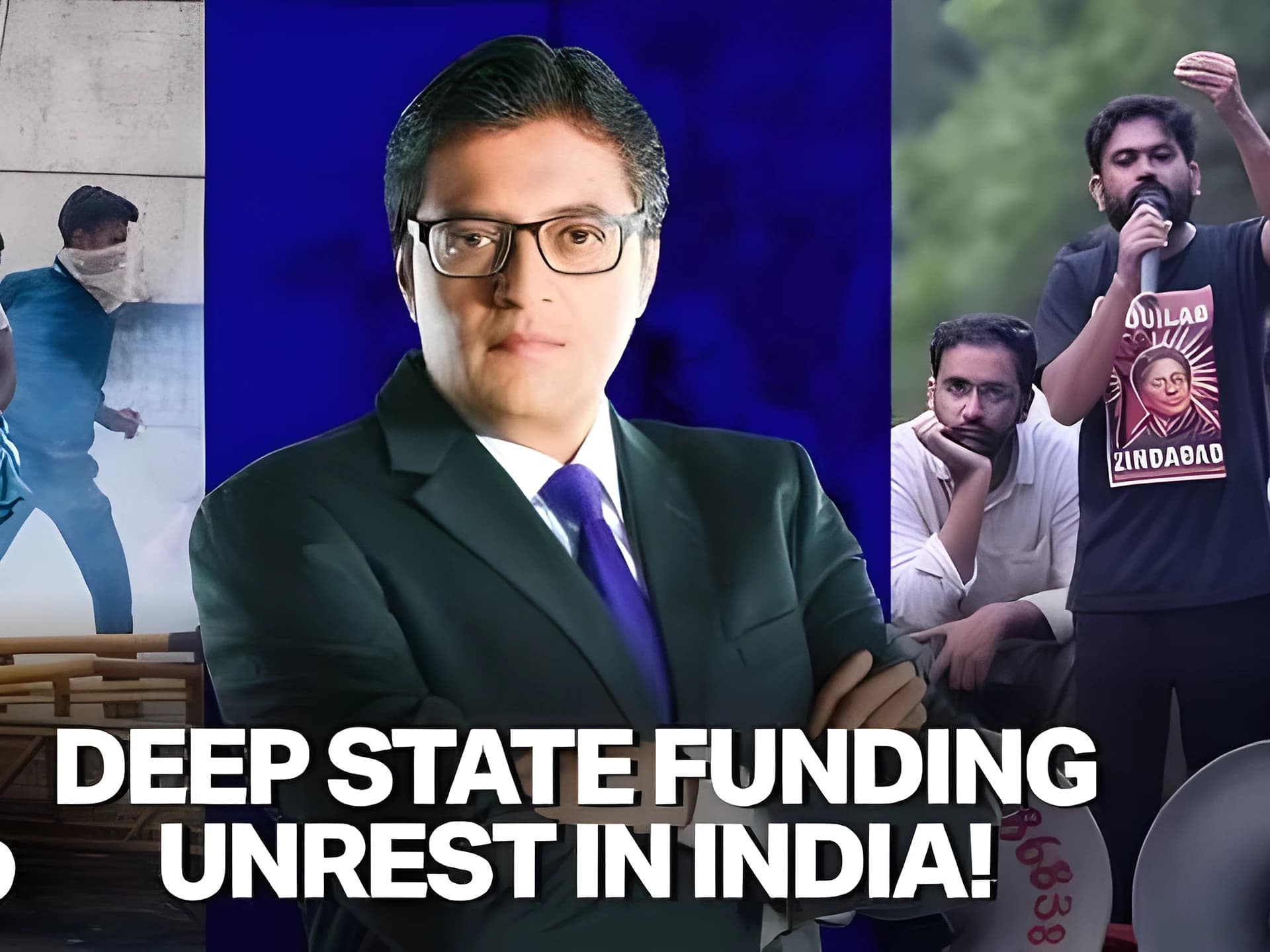 యూత్ ఉద్యమాలపై రిపబ్లిక్ టీవీ కాన్స్పిరసీ థియరీలు
