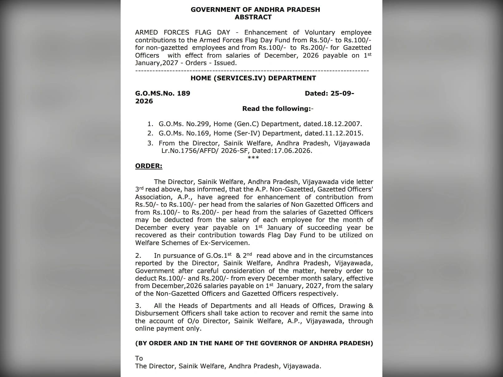 ఏపీ ఉద్యోగుల ఫ్లాగ్ డే ఫండ్ చందా డబుల్!