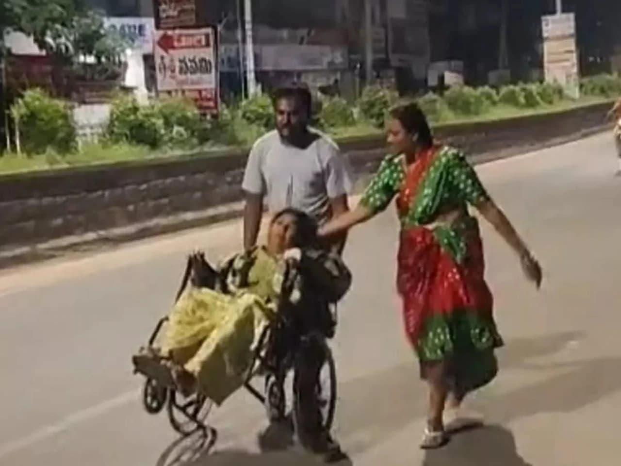 వీల్చైర్లో MLA ఇంటికి..!