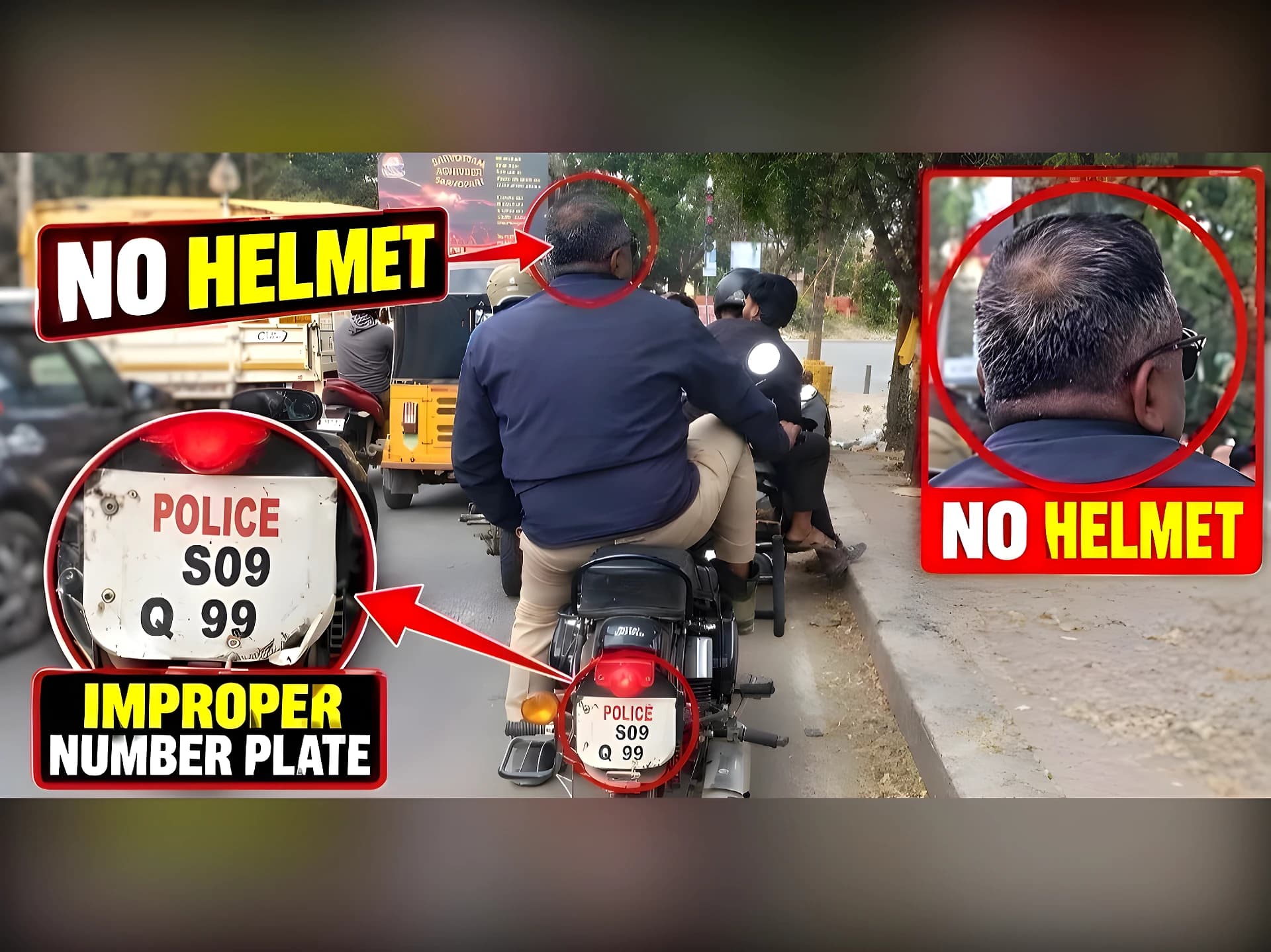 పోలీసులకు ఒక రూల్.. పబ్లిక్కు మరో రూలా?