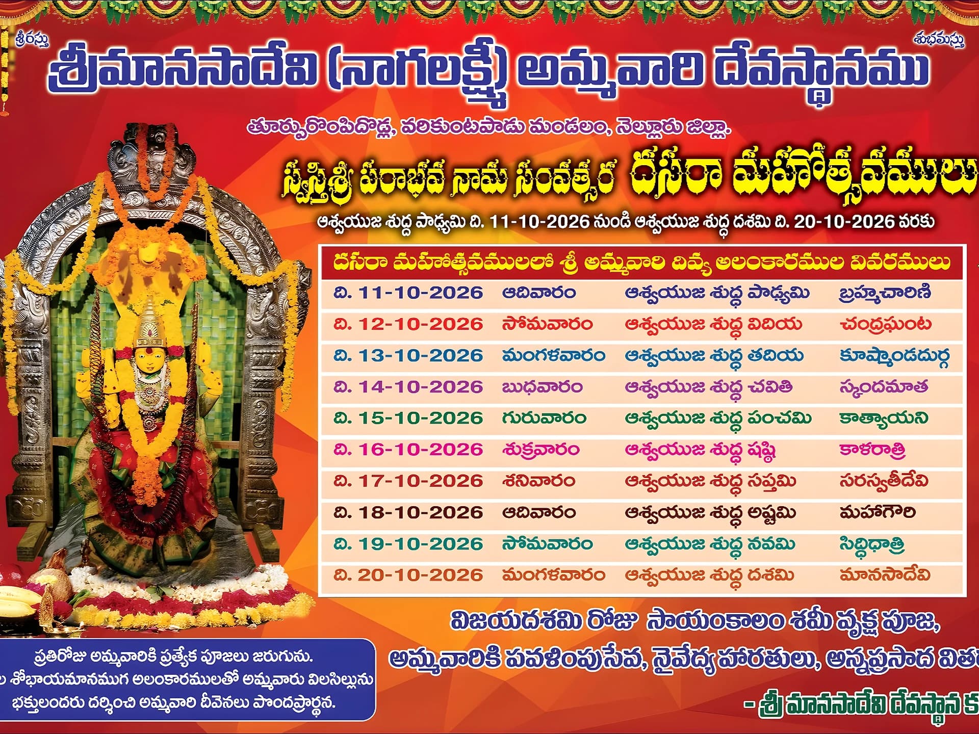 11 నుంచి అమ్మవారి దసరా ఉత్సవాలు షురూ